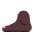 Foot Flat Dark Emoji from Fluent Emoji Flat Set