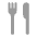 Fork And Knife Flat Emoji from Fluent Emoji Flat Set