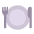 Fork And Knife With Plate Flat Emoji from Fluent Emoji Flat Set
