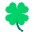 Four Leaf Clover Flat Emoji from Fluent Emoji Flat Set