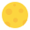Full Moon Flat Emoji from Fluent Emoji Flat Set