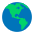 Globe Showing Americas Flat Emoji from Fluent Emoji Flat Set
