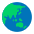 Globe Showing Asia Australia Flat Emoji from Fluent Emoji Flat Set