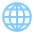 Globe With Meridians Flat Emoji from Fluent Emoji Flat Set