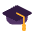 Graduation Cap Flat Emoji from Fluent Emoji Flat Set