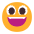 Grinning Face With Big Eyes Flat Emoji from Fluent Emoji Flat Set
