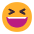 Grinning Squinting Face Flat Emoji from Fluent Emoji Flat Set