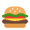 Hamburger Flat Emoji from Fluent Emoji Flat Set