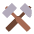 Hammer And Pick Flat Emoji from Fluent Emoji Flat Set