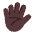 Hand With Fingers Splayed Flat Dark Emoji from Fluent Emoji Flat Set