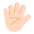 Hand With Fingers Splayed Flat Light Emoji from Fluent Emoji Flat Set