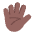 Hand With Fingers Splayed Flat Medium Dark Emoji from Fluent Emoji Flat Set