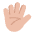 Hand With Fingers Splayed Flat Medium Light Emoji from Fluent Emoji Flat Set