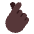 Hand With Index Finger And Thumb Crossed Flat Dark Emoji from Fluent Emoji Flat Set