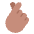 Hand With Index Finger And Thumb Crossed Flat Medium Emoji from Fluent Emoji Flat Set