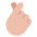 Hand With Index Finger And Thumb Crossed Flat Medium Light Emoji from Fluent Emoji Flat Set