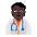 Health Worker Flat Dark Emoji from Fluent Emoji Flat Set
