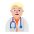 Health Worker Flat Medium Light Emoji from Fluent Emoji Flat Set