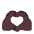 Heart Hands Flat Dark Emoji from Fluent Emoji Flat Set