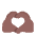 Heart Hands Flat Medium Dark Emoji from Fluent Emoji Flat Set