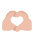 Heart Hands Flat Medium Light Emoji from Fluent Emoji Flat Set