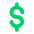 Heavy Dollar Sign Flat Emoji from Fluent Emoji Flat Set
