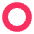 Hollow Red Circle Flat Emoji from Fluent Emoji Flat Set