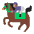 Horse Racing Flat Medium Emoji from Fluent Emoji Flat Set