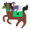 Horse Racing Flat Medium Light Emoji from Fluent Emoji Flat Set