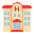 Hotel Flat Emoji from Fluent Emoji Flat Set
