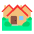 Houses Flat Emoji from Fluent Emoji Flat Set