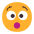 Hushed Face Flat Emoji from Fluent Emoji Flat Set