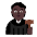 Judge Flat Dark Emoji from Fluent Emoji Flat Set