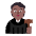 Judge Flat Medium Dark Emoji from Fluent Emoji Flat Set