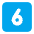 Keycap 6 Flat Emoji from Fluent Emoji Flat Set