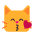 Kissing Cat Flat Emoji from Fluent Emoji Flat Set