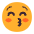 Kissing Face With Closed Eyes Flat Emoji from Fluent Emoji Flat Set