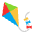 Kite Flat Emoji from Fluent Emoji Flat Set
