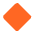 Large Orange Diamond Flat Emoji from Fluent Emoji Flat Set