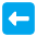 Left Arrow Flat Emoji from Fluent Emoji Flat Set