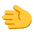 Leftwards Hand Flat Default Emoji from Fluent Emoji Flat Set