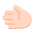 Leftwards Hand Flat Light Emoji from Fluent Emoji Flat Set