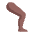 Leg Flat Medium Dark Emoji from Fluent Emoji Flat Set