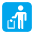 Litter In Bin Sign Flat Emoji from Fluent Emoji Flat Set