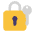 Locked With Key Flat Emoji from Fluent Emoji Flat Set