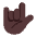 Love You Gesture Flat Dark Emoji from Fluent Emoji Flat Set
