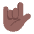 Love You Gesture Flat Medium Dark Emoji from Fluent Emoji Flat Set