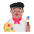 Man Artist Flat Medium Emoji from Fluent Emoji Flat Set