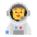 Man Astronaut Flat Default Emoji from Fluent Emoji Flat Set