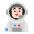 Man Astronaut Flat Light Emoji from Fluent Emoji Flat Set